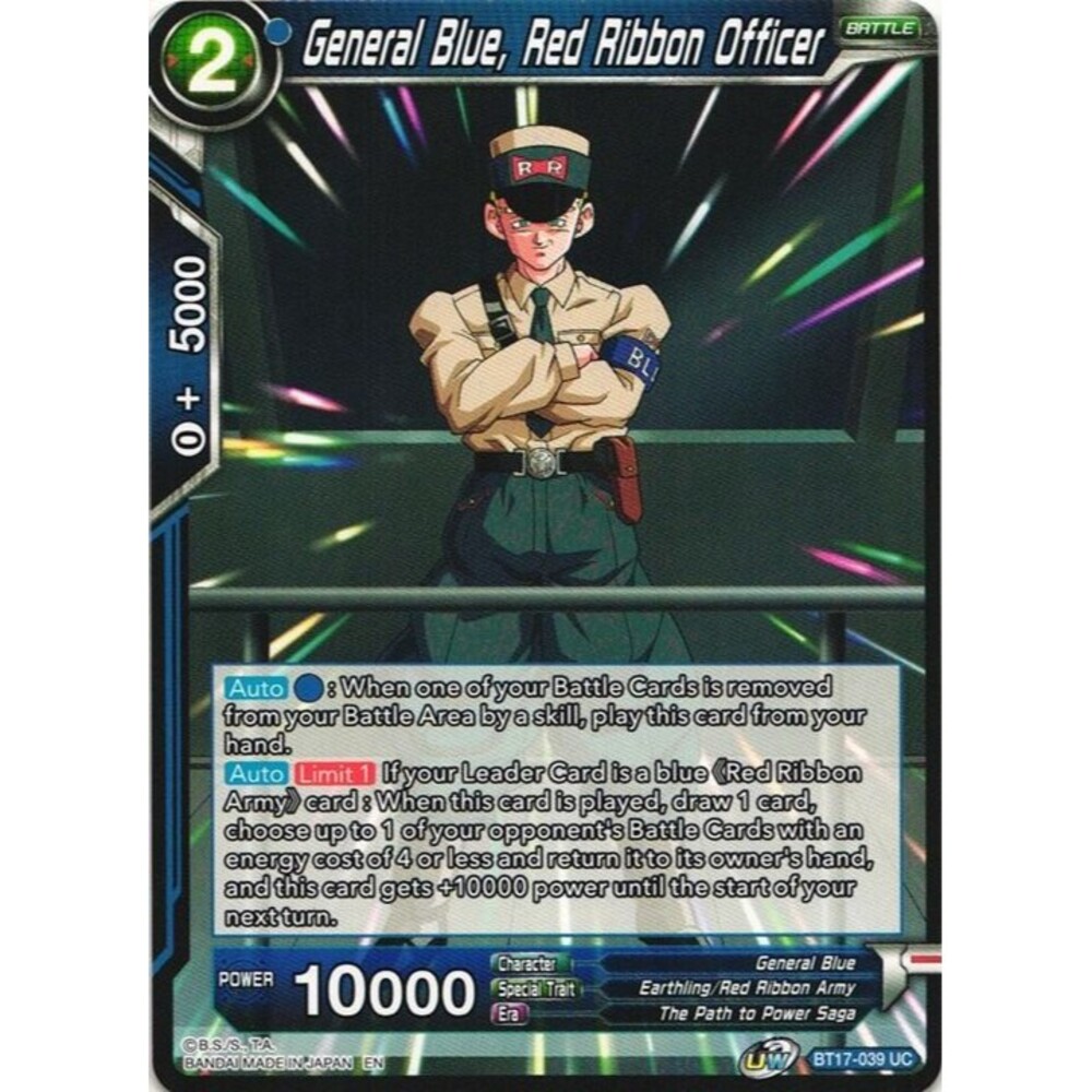 General Blue, Red Ribbon Officer BT17-039 Dragon Ball Super Ultimate Squad